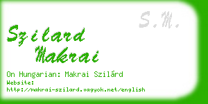 szilard makrai business card