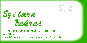 szilard makrai business card